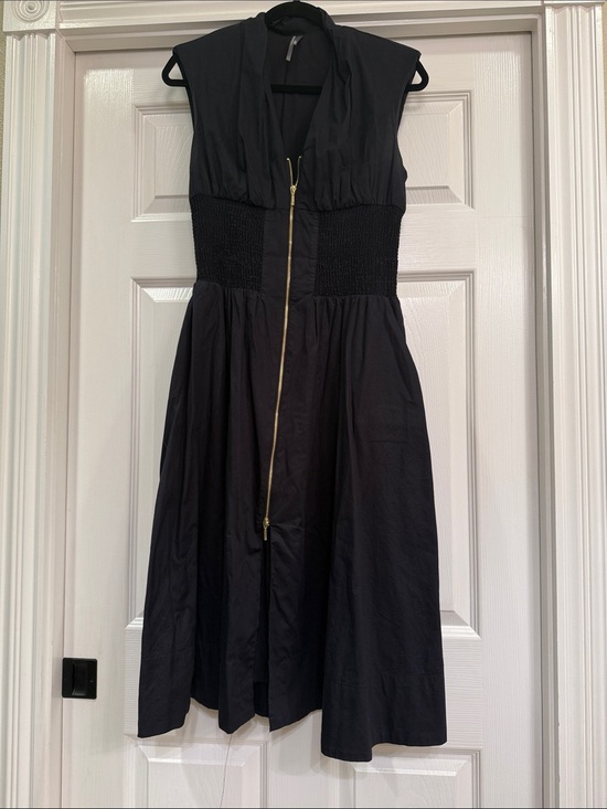 Anthropologie Dresses & Skirts - Anthropologie Black Midi Dress with Gold Zip